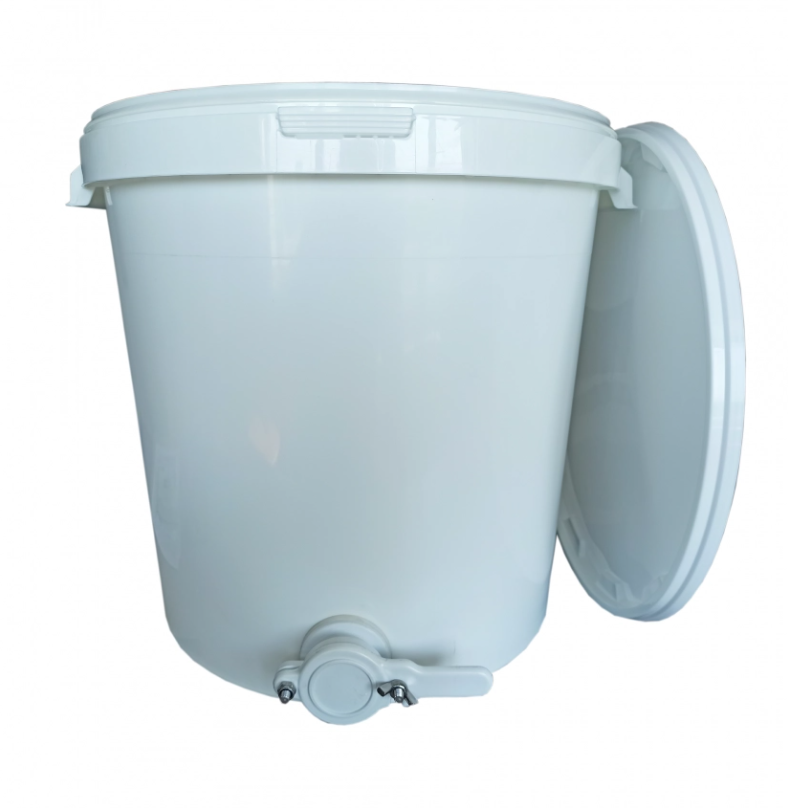 Polypropylen-Absetzbehälter 30 l mit 6/4"-Ablasshahn