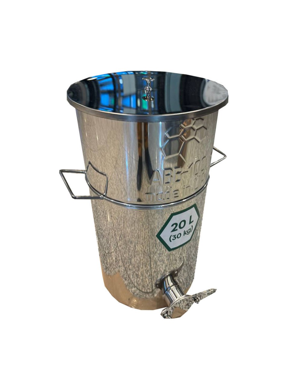 Abfüller 20 l (aus Edelstahl, mit Edelstahlhahn)