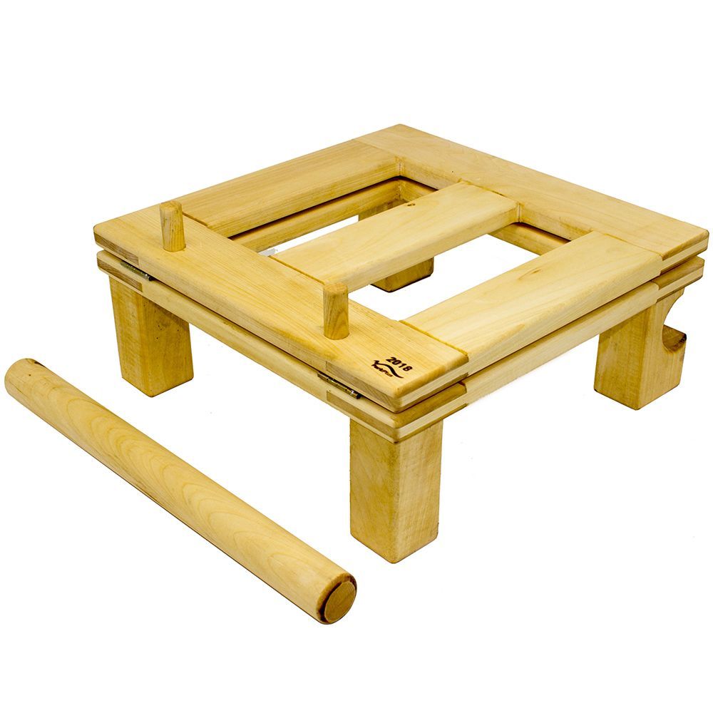 Abfühlknecht aus Niemholz/ Verstellbarer Ständer für Honigbehälter