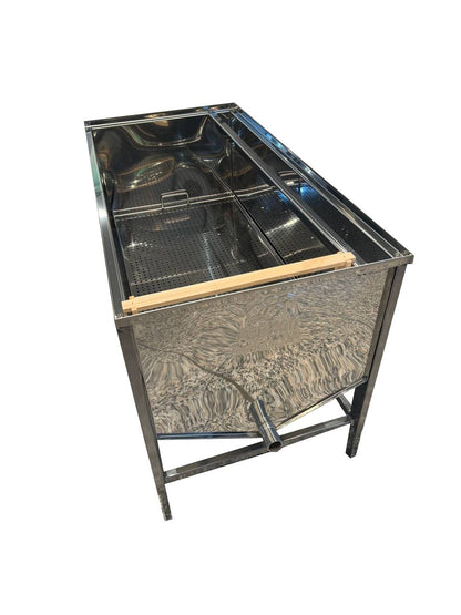 Wachsschmelztisch für Dampfgenerator mit flachem Korb (FB), mit Abdeckung - 1 Meter