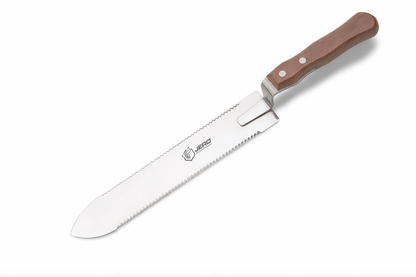 Entdeckelungsmesser 25 cm – Doppelschliff – Holzgriff – Edelstahl | JERO