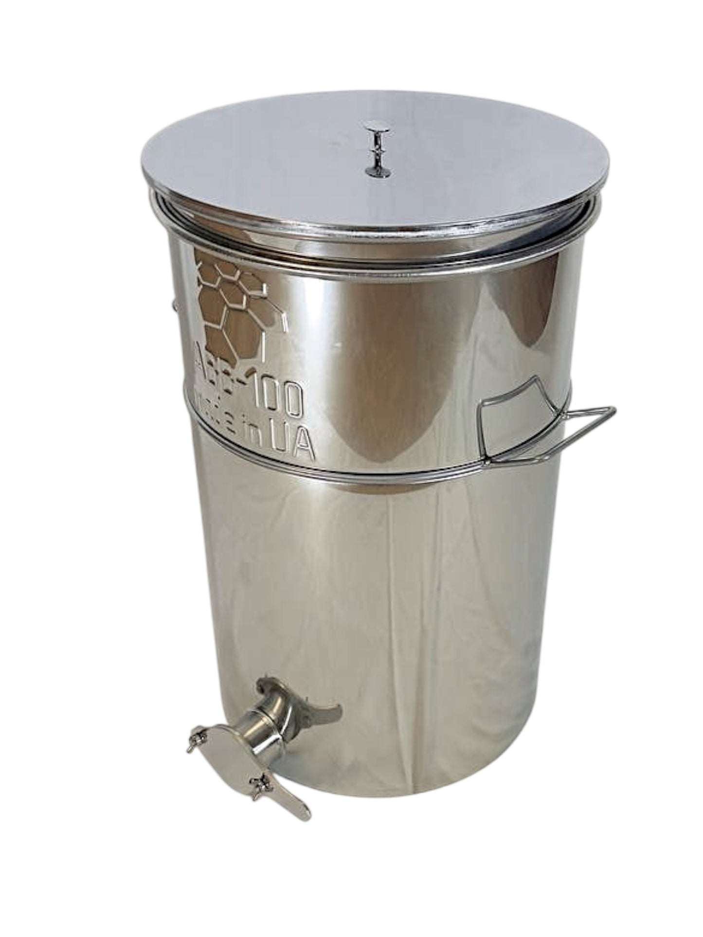 Abfüller mit Filter, 35 l (aus rostfreiem Edelstahl, Edelstahlhahn)