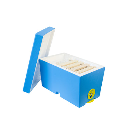 Kompakter Polystyrol-Bienenstock für die Königinnenzucht (BLAU)