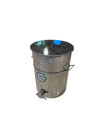Abfüller 50 l (aus rostfreiem Edelstahl, Hahn aus Edelstahl)