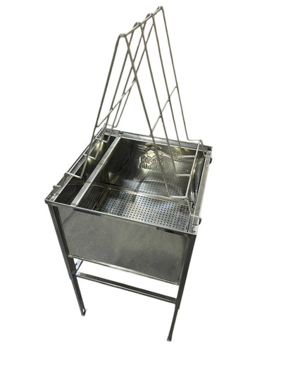 Wabenentdeckelungstisch 0,5 m mit Edelstahl-Halterung