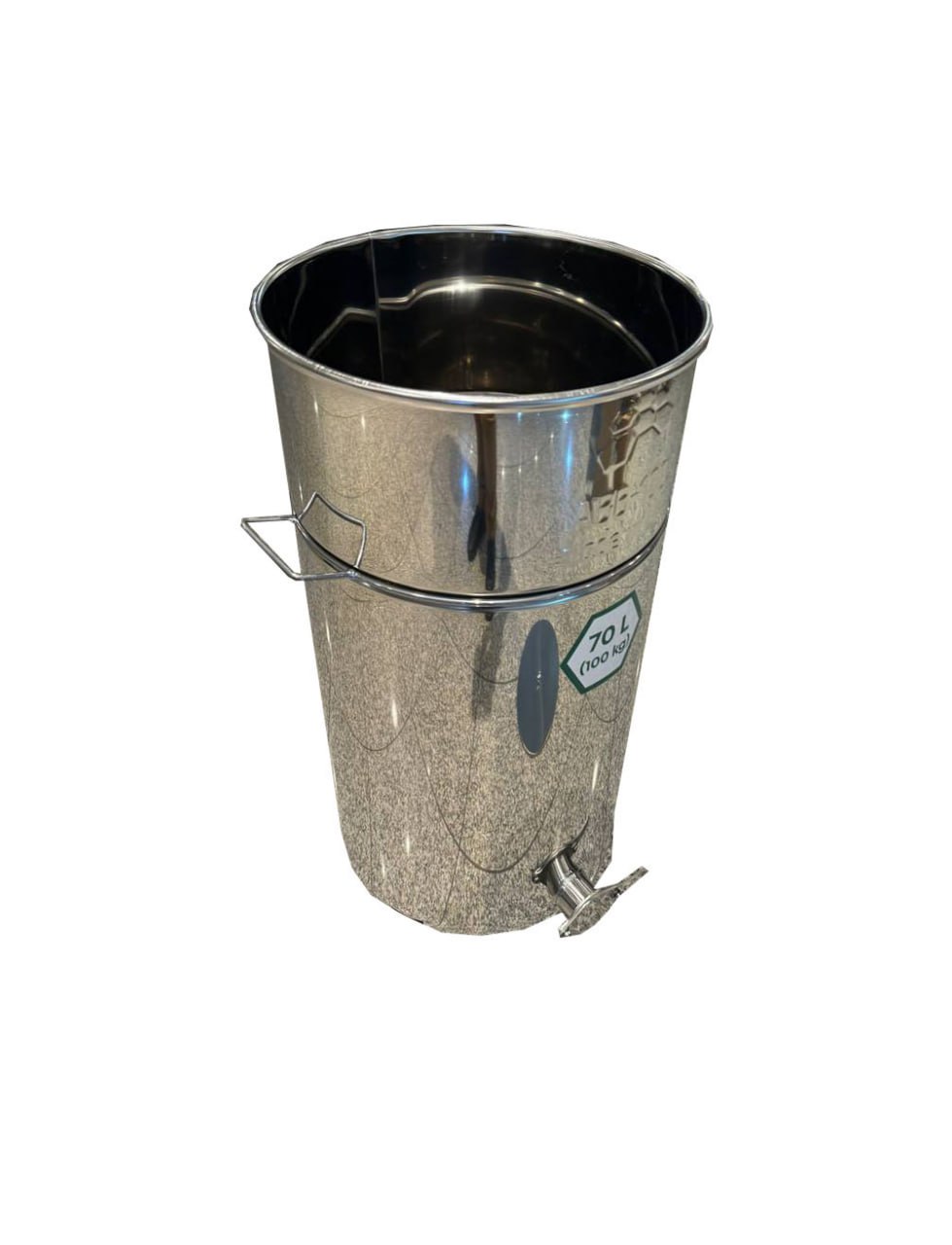 Abfüller mit Filter, 70 l (aus rostfreiem Edelstahl, Edelstahlhahn)