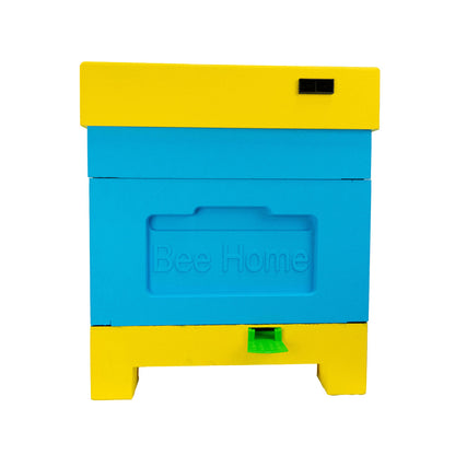 Styroporbeute mit Hygieneboden - für 4 Zander-Völker mit Hygieneboden(Gelb-Blau)