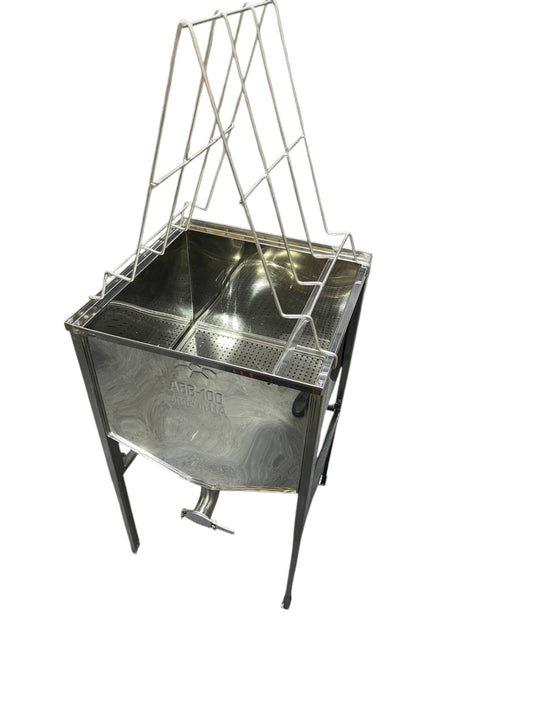 Wabenentdeckelungstisch 0,5 m mit Edelstahl-Halterung