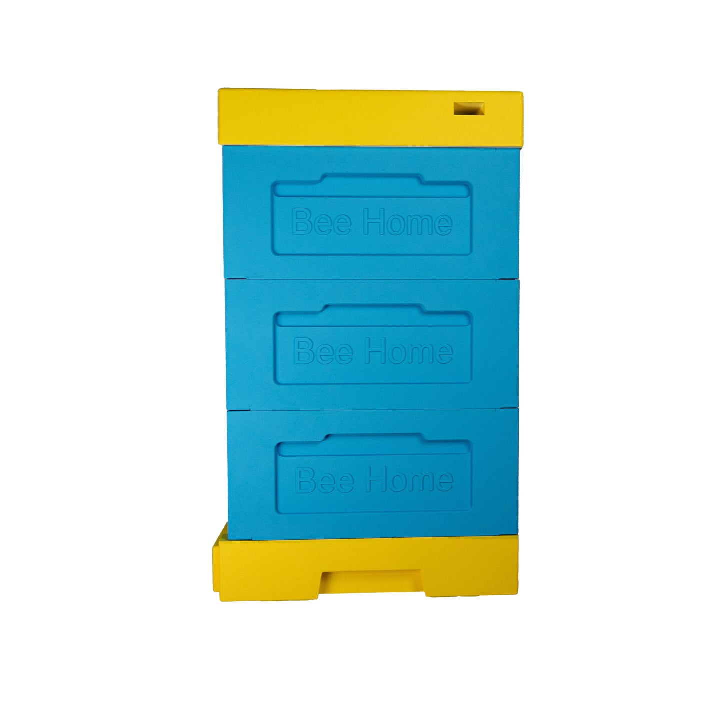 Styroporbeute-DNM mit Hygieneboden (blau-gelb) SET mit 36 DNM-Rähmchen(Hoffmann)