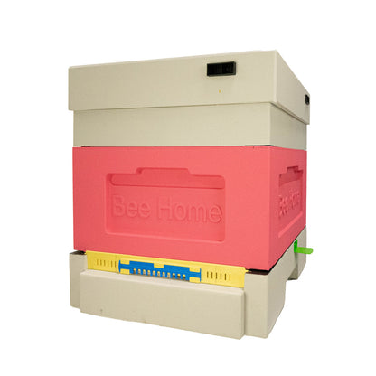 Styroporbeute für 4 Zander-Völker – Hygieneboden (rosa-grau)