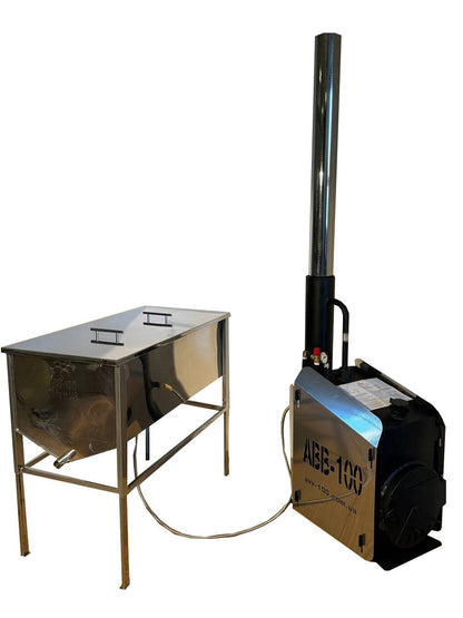 SET: Dampfbetriebener Holz-Dampfgenerator + Dampfwachsschmelzer mit flachem Korb 1m