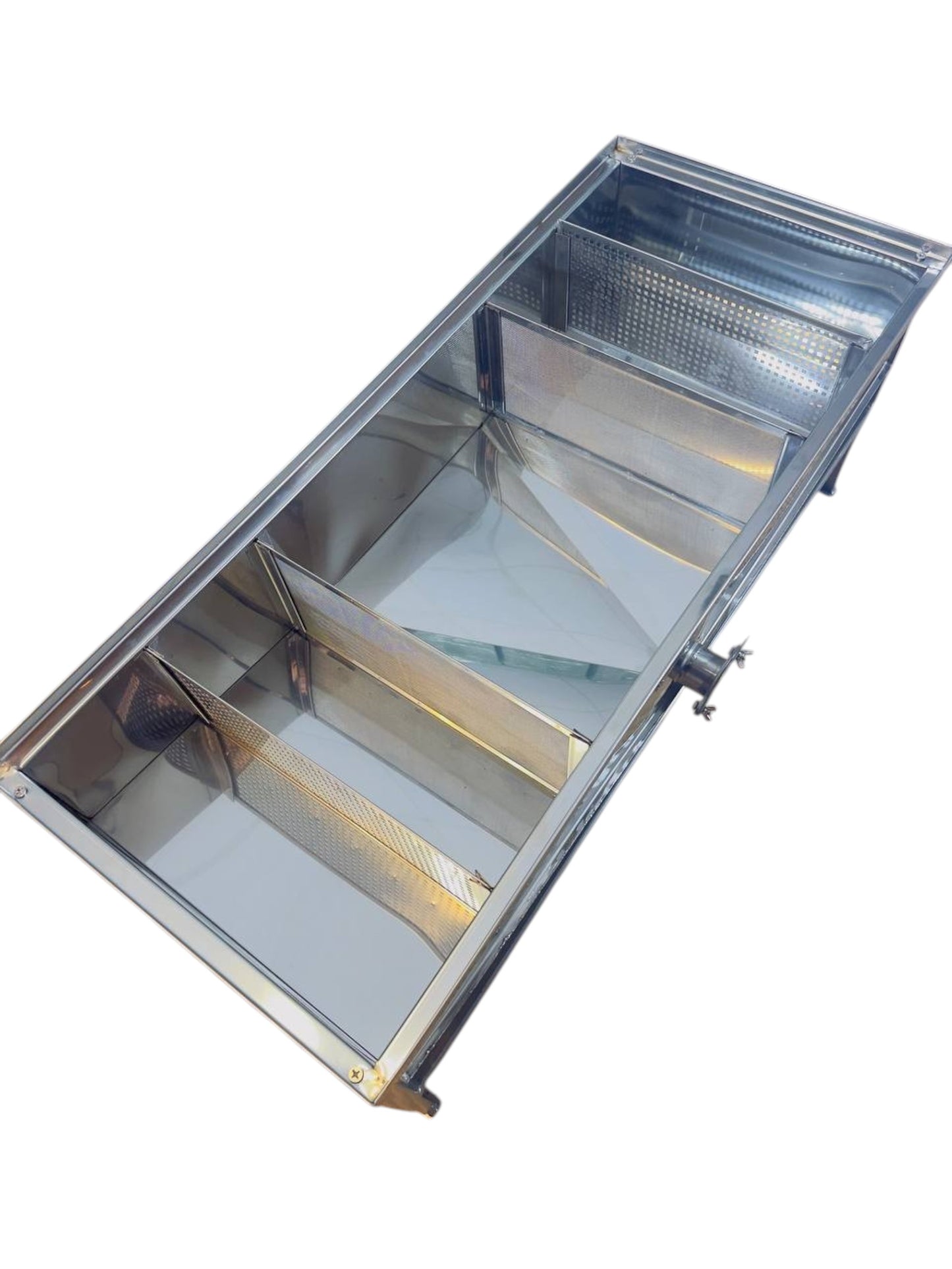 Horizontale Honig-Absetzbehälter 60 L mit Filtersystem – aus Edelstahl