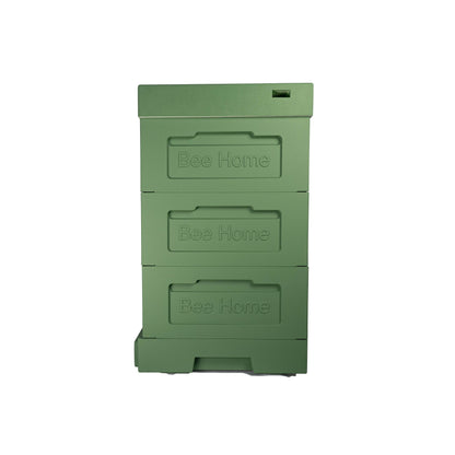 Styroporbeute-DNM mit Hygieneboden (Grün) - SET mit 36 DNM-Hoffmann Rähmchen