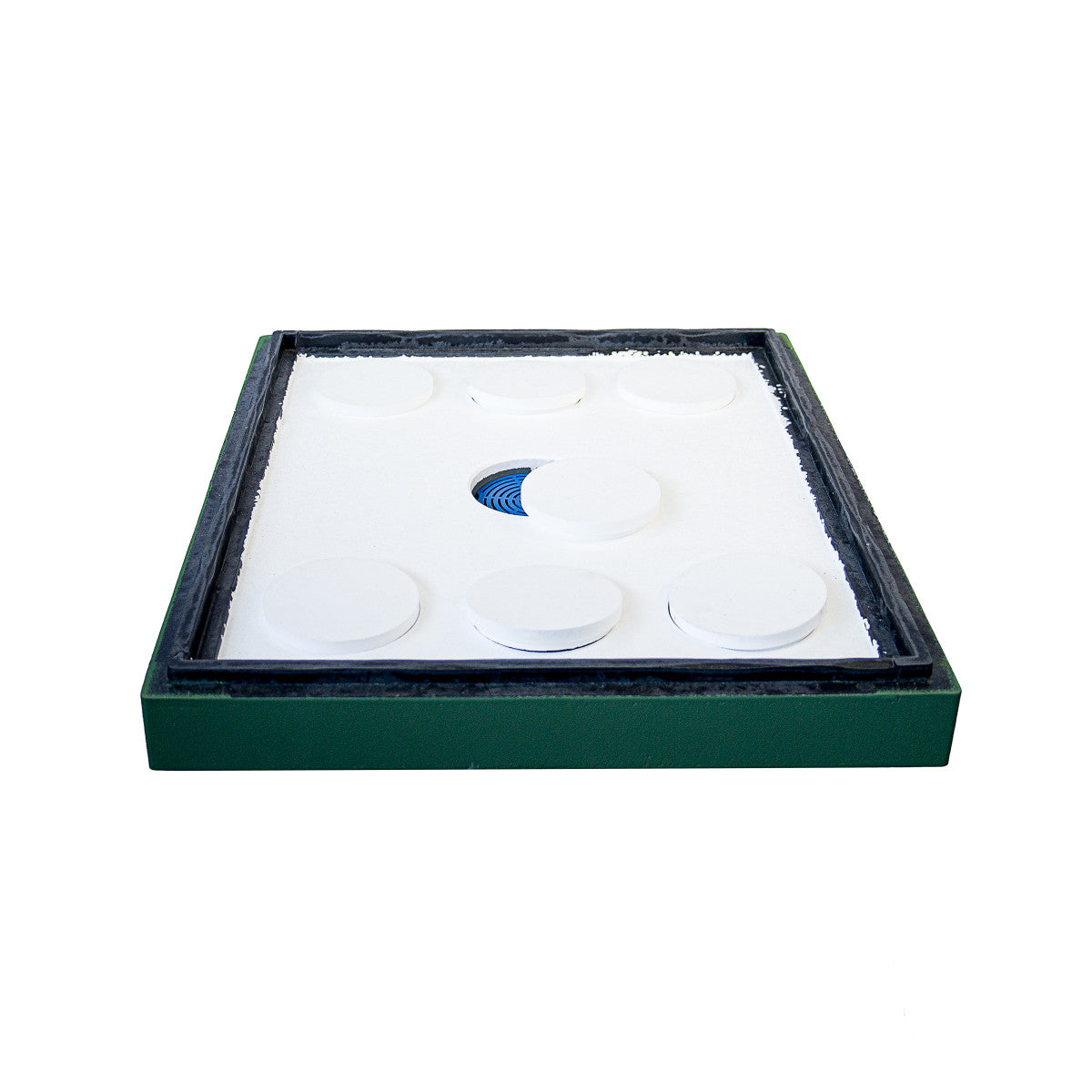 Innendeckel aus Styropor bemalt Bee Home grün