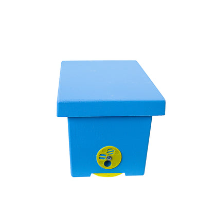 Kompakter Polystyrol-Bienenstock für die Königinnenzucht (BLAU)