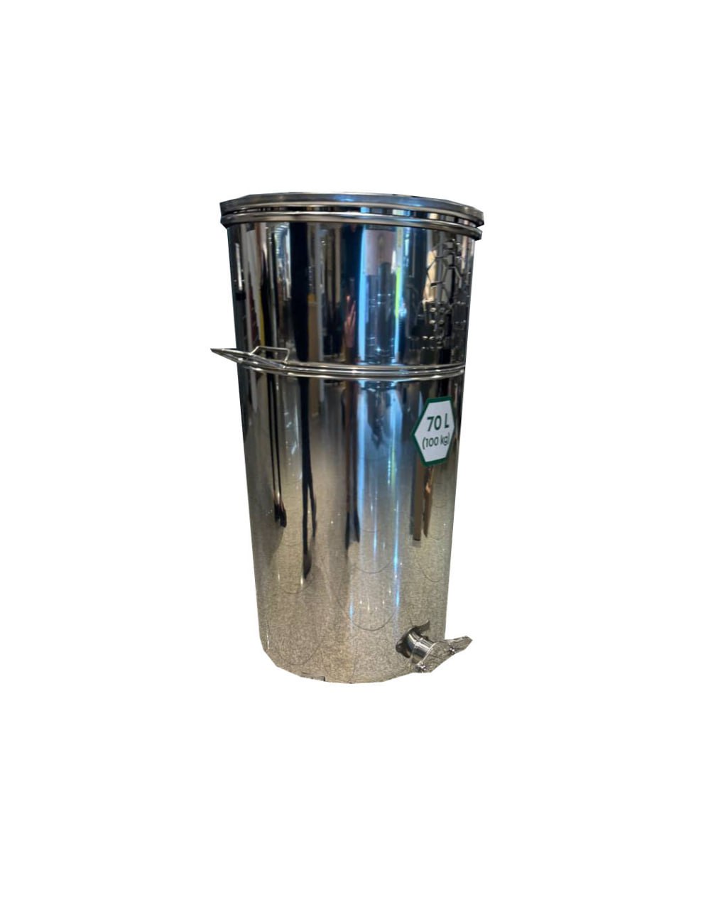 Abfüller mit Filter, 70 l (aus rostfreiem Edelstahl, Edelstahlhahn)