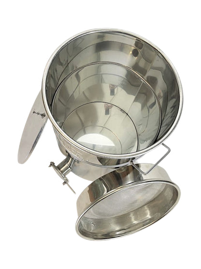 Abfüller mit Filter, 35 l (aus rostfreiem Edelstahl, Edelstahlhahn)