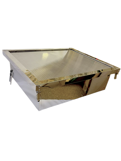 Sonnenwachsschmelzer aus Edelstahl für 2 Rähmchen (Polycarbonat )