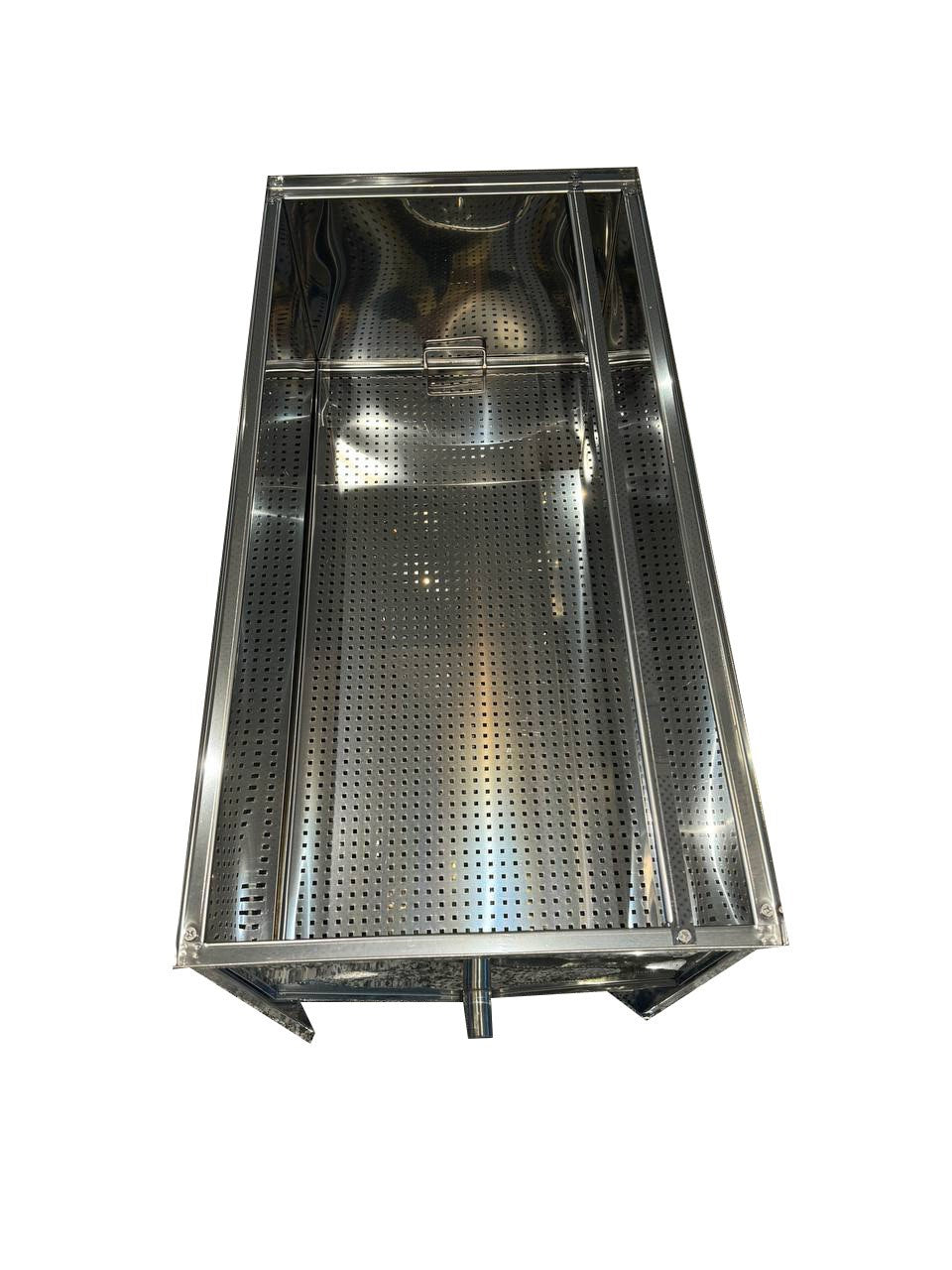 Wachsschmelztisch für Dampfgenerator mit flachem Korb (FB), mit Abdeckung - 1 Meter