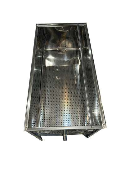 Wachsschmelztisch für Dampfgenerator mit flachem Korb (FB), mit Abdeckung - 1 Meter