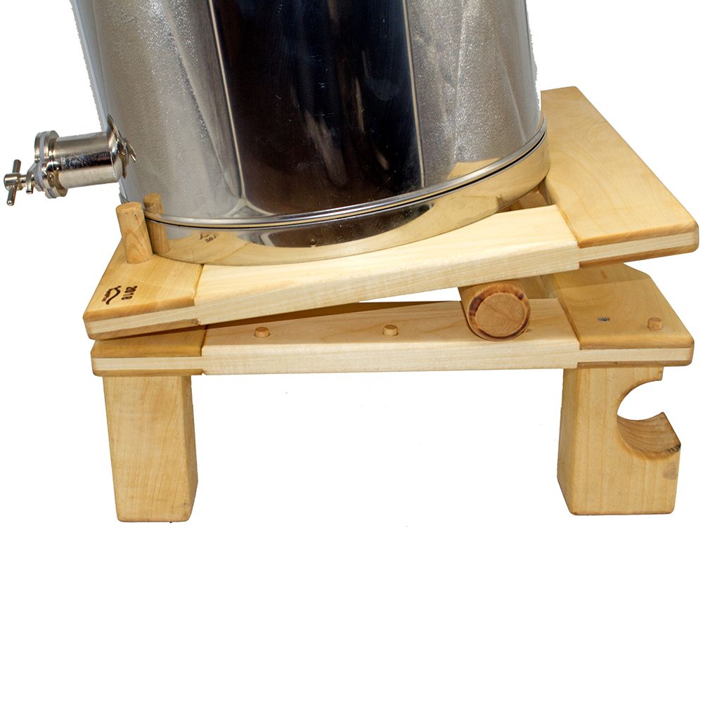 Abfühlknecht aus Niemholz/ Verstellbarer Ständer für Honigbehälter