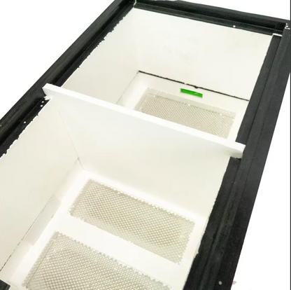 Vier-Nukleus-Beute aus Styropor – 4 Ableger – Komplettset blau-gelb