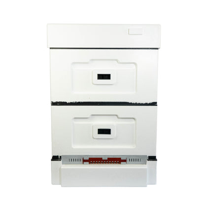 Bienenbeute aus Styropor mit zwei Zargen (Unlackiert)