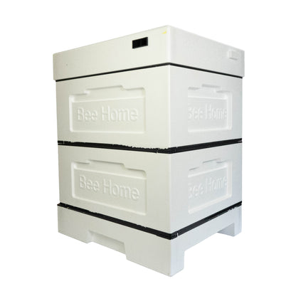 Bienenbeute aus Styropor mit zwei Zargen (Unlackiert)