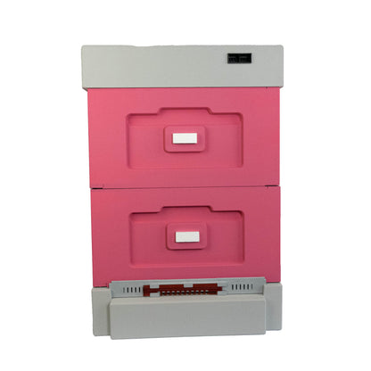 Bienenbeute Styropor (Rosa) mit zwei Zargen – für 10 Zander- oder 12 DNM-Rähmchen mit Hygieneboden