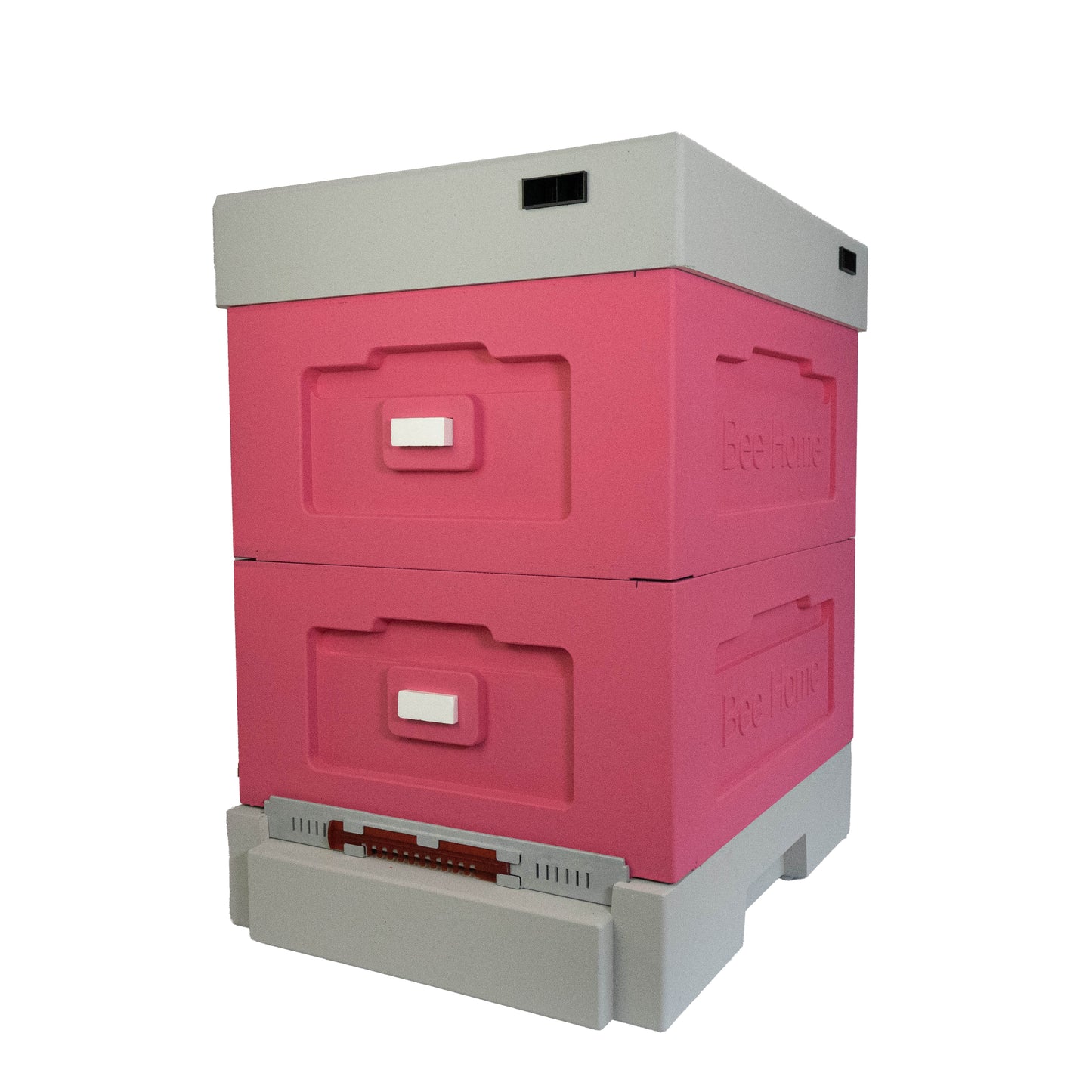 Bienenbeute Styropor (Rosa) mit zwei Zargen – für 10 Zander- oder 12 DNM-Rähmchen mit Hygieneboden