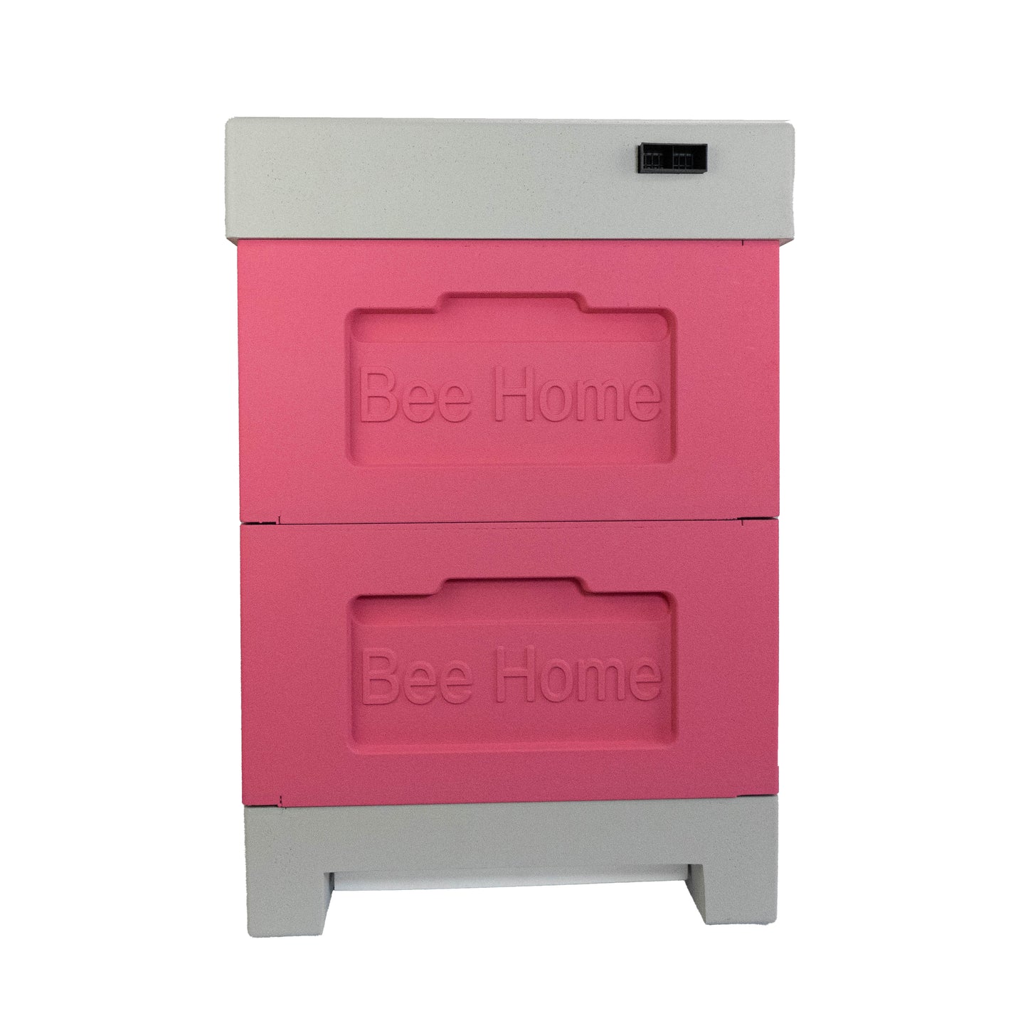 Bienenbeute Styropor (Rosa) mit zwei Zargen – für 10 Zander- oder 12 DNM-Rähmchen mit Hygieneboden