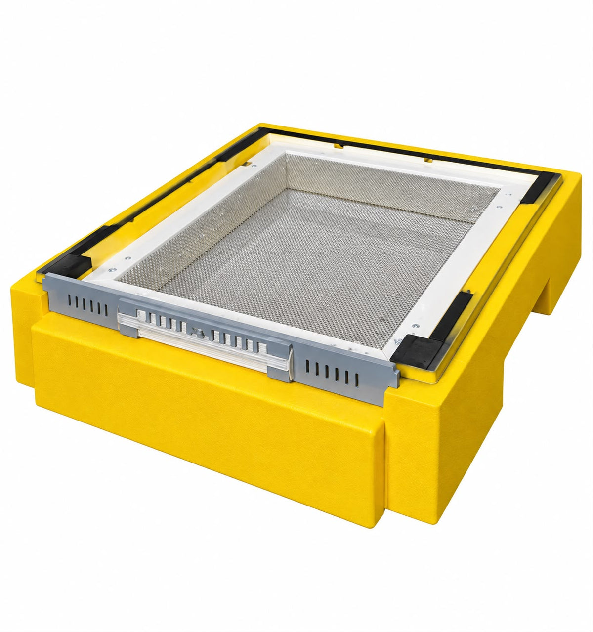 Bee Home Bienenbeuten-Set für 12 DNM-Rähmchen mit 2 Halbzargen, hohem Hygieneboden, DNM-Absperrgitter und Bienenflucht – Blau-Gelb