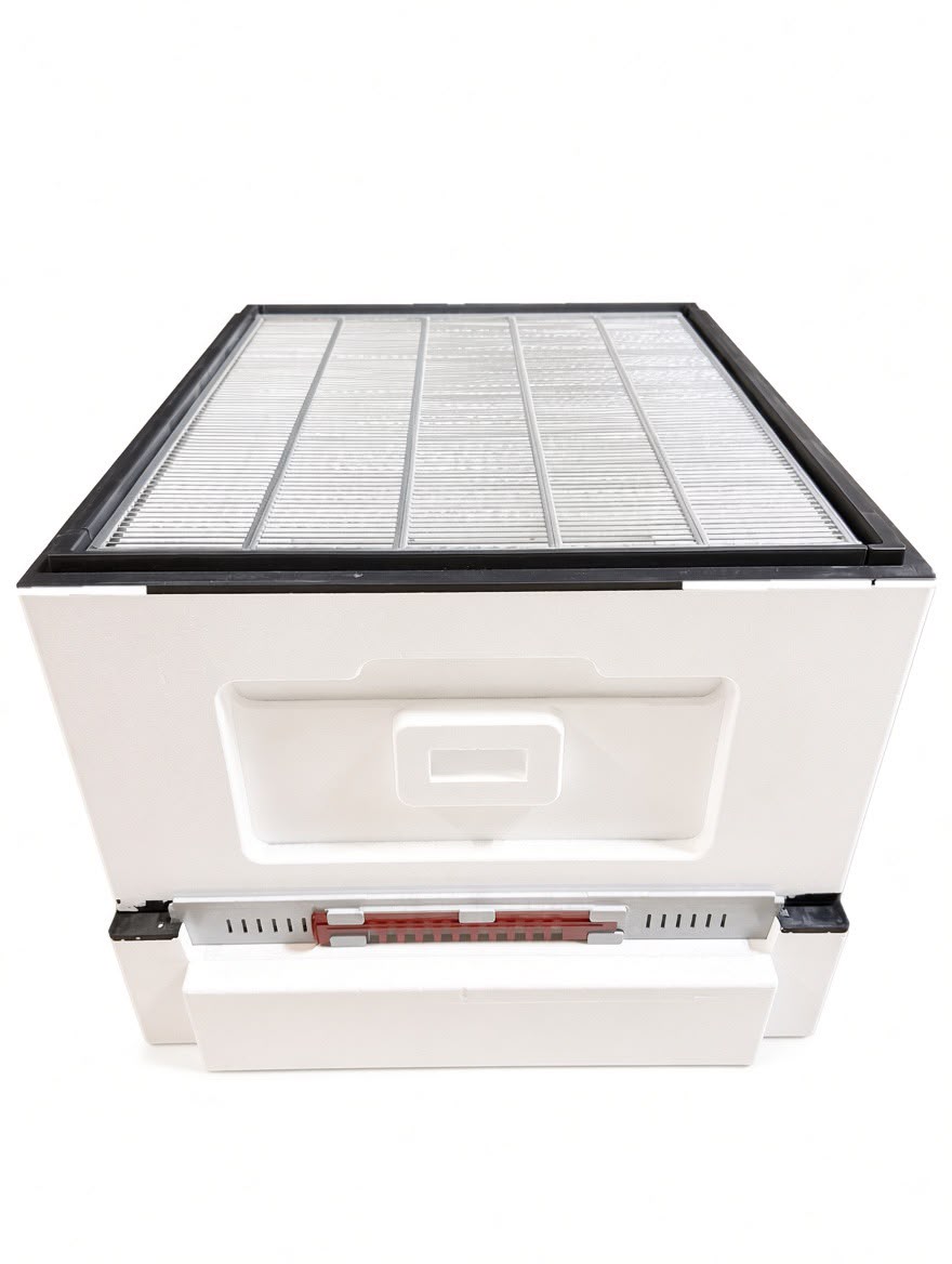 Bee Home Bienenbeuten-Set für 12 DNM-Rähmchen mit 2 Halbzargen, hohem Hygieneboden, DNM-Absperrgitter und Bienenflucht – Unlackiert