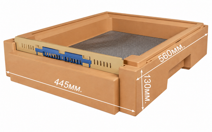 Bee Home Bienenbeute aus Styropor für 10 Zander / 12 DNM Rähmchen mit Hygieneboden – Braun