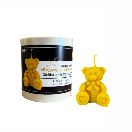 Gießform Teddy mit Schleife