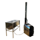 SET: Dampfbetriebener Holz-Dampfgenerator + Dampfwachsschmelzer mit flachem Korb 1m