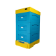 Styroporbeute-DNM mit Hygieneboden (blau-gelb) SET mit 36 DNM-Rähmchen(Hoffmann)